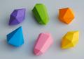 Оригами кристалл из бумаги Кристалл развертка